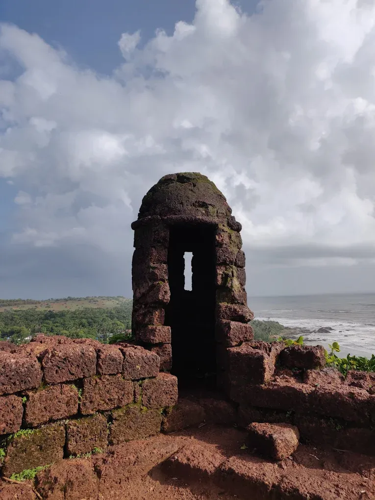 The watchtower at Chapora fort, overlooking the sea
