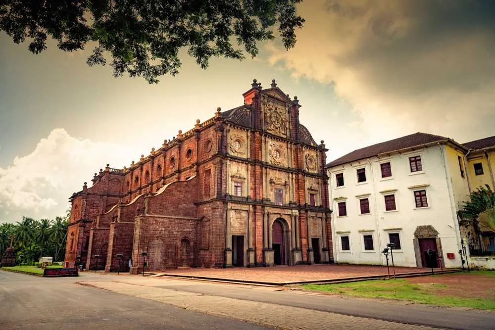 A church in Old Goa